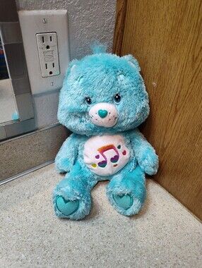 Care Bears Aqua Blue Musical Notes Plush Bear